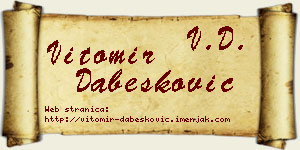 Vitomir Dabesković vizit kartica
